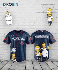 Minnesota Twins x The Simpsons Heritage Baseball Baseball Jersey Shirt Style
