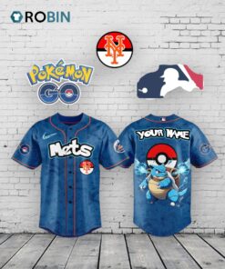 New York Mets x Pokemon Go Blastoise Baseball Baseball Jersey Shirt Style