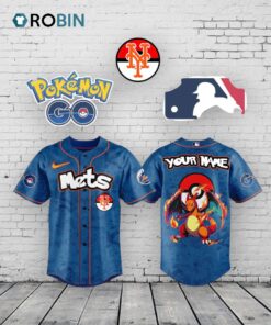 New York Mets x Pokemon Go Charizard Baseball Baseball Jersey Shirt Style