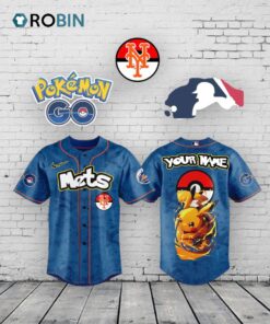 New York Mets x Pokemon Go Pikachu Baseball Baseball Jersey Shirt Style
