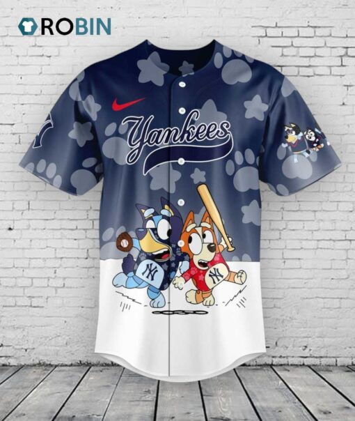 New York Yankees Bluey and Bingo Baseball Jersey Shirt Style