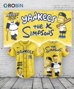 New York Yankees x The Simpsons Heritage Baseball Jersey Shirt Style