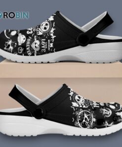 Nightmare Before Christmas Jack Skellington Black Clogs Shoes