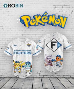 Nippon Ham Fighters x Pokémon Go 2025 Limited Edition Baseball Baseball Jersey Shirt Style