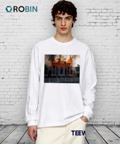 Nottoway Plantation Fire Poster Shirt Nottoway Plantation Fire Poster Shirt