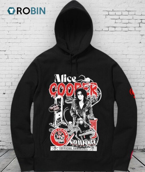 Official Alice Cooper 2025 Tour Court Is Now In Session Too Close For Comfort Thrills And Chills Shirt