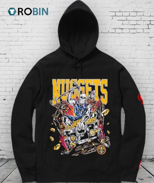 Official Denver Nuggets Gold Fury Warren Lotas Skeleton Shirt