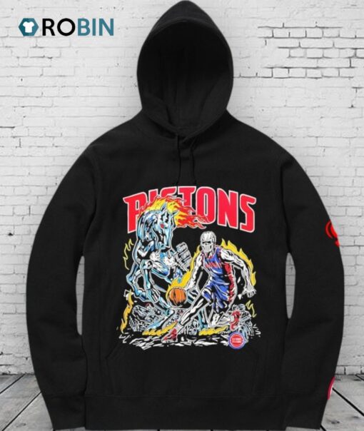 Official Detroit Piston Horsepower Warren Lotas Skeleton Shirt