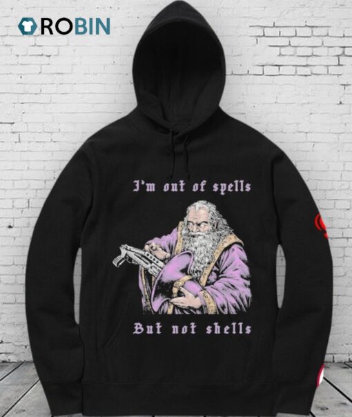 Official I’m Out Of Spells But Not Shells Threat Llama Wizard Shirt