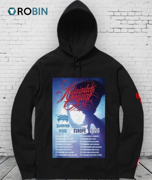Official Killswitch Engage Europe Tour 2025 Dates Shirt