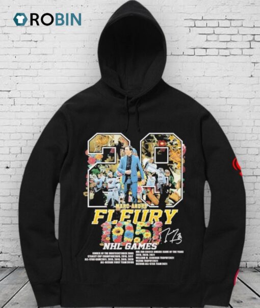 Official Marc Andre Fleury 1051 Nhl Games Shirt