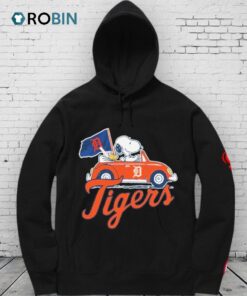 Official Snoopy And Woodstock Driving Car The Peanuts Detroit Tigers Shirt