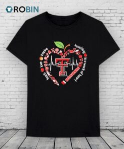 Official Texas Tech Red Raiders Teach Love Inspire Teaching Is A Work Of Heart Apple Shirt Official Texas Tech Red Raiders Teach Love Inspire Teaching Is A Work Of Heart Apple Shirt