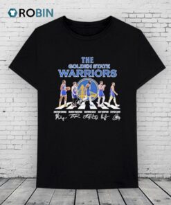 Official The Golden State Warriors Jonathan Kuminga Brandin Podziemski Draymond Green Klay Thompson Stephen Curry Road Abbey Signatures Shirt