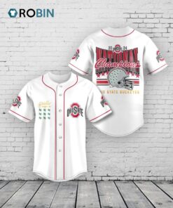 Ohio State Buckeyes Football Baseball Baseball Jersey Shirt Style White