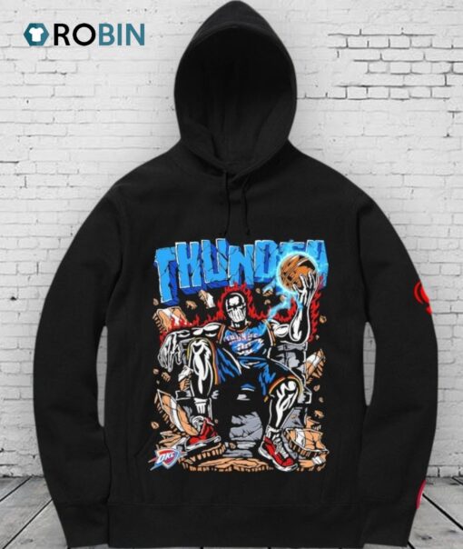 Oklahoma City Thunder Throne Warren Lotas Skeleton Shirt
