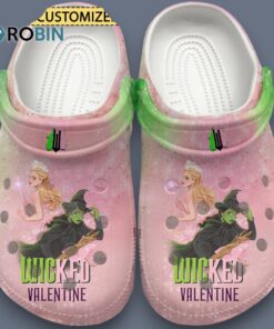 Personalized Wicked Movie Valentine Light Pink Classic Crocs