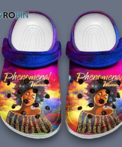 Phenomenal Beautiful Black Pride Girl Crocband Clog Shoes