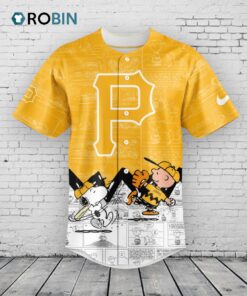 Pittsburgh Pirates 75th Anniversary of Peanuts Baseball Jersey Shirt Style