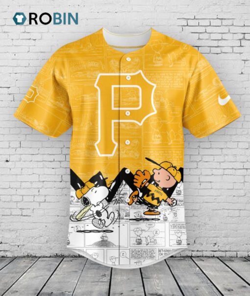 Pittsburgh Pirates 75th Anniversary of Peanuts Baseball Jersey Shirt Style