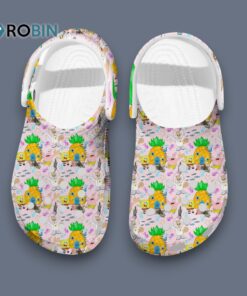 Playful Spongebob Marine World Pink Cartoon 3D Printed Crocs