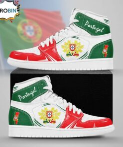 Portugal Flag Map Air Jordan 1 Sneakers – Limited Edition