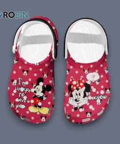 Pretty Red Mickey Confess to Minnie Mouse Disney Classic Crocs