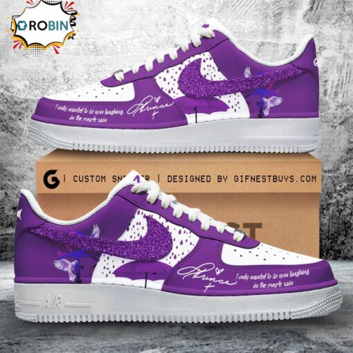 Prince Purple Rain Custom Air Force 1 Sneakers