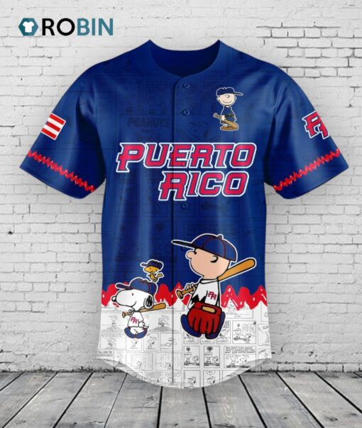 Puerto Rico Baseball x Peanuts Night Game Limited Edition Baseball Jersey Shirt Style 2025