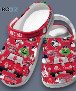 Red Sox MLB Baseball Team Red 3D Printed Crocs