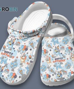 Rocking Bluey And Bingo Happy Birthday Cartoon Clogs Rocking Bluey And Bingo Happy Birthday Cartoon Clogs