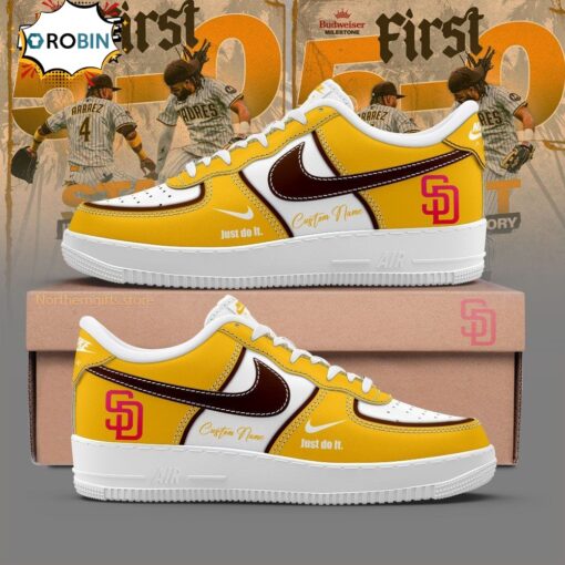 San Diego Padres Air Force Sneaker Shoes Custom Name For Fans Limited Edition