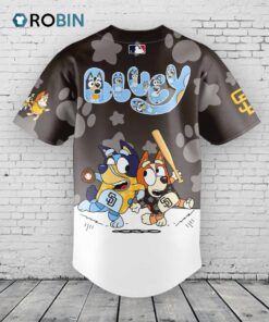 San Diego Padres Bluey and Bingo Brown Baseball Jersey Shirt Style