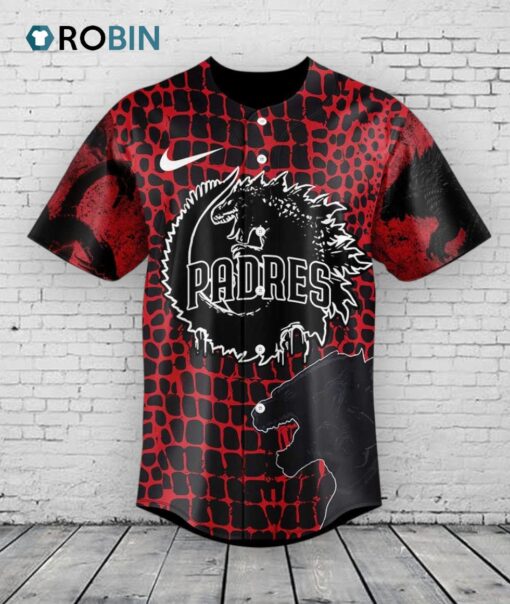 San Diego Padres x Godzilla Baseball Jersey Shirt Style