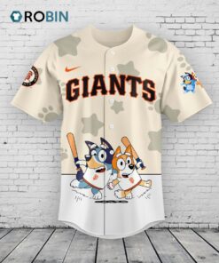 San Francisco Giants x Bluey and Bingo Baseball Jersey Shirt Style