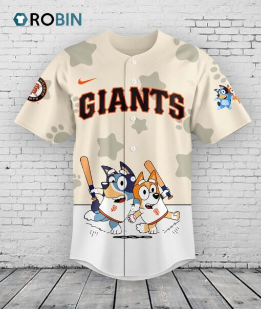 San Francisco Giants x Bluey and Bingo Baseball Jersey Shirt Style