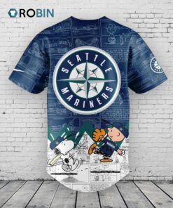 Seattle Mariners 75th Anniversary of Peanuts Baseball Jersey Shirt Style