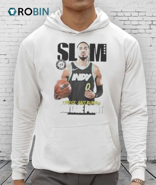 Slam Tyrese Haliburton Vintage Point Indiana Pacers Signature Shirt