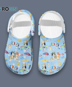 Soft & Comfortable Blue Shoes Bluey Family Summer Vacation Cartoon Clogs Soft & Comfortable Blue Shoes Bluey Family Summer Vacation Cartoon Clogs