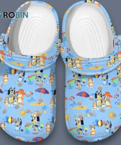 Soft & Comfortable Blue Shoes Bluey Family Summer Vacation Cartoon Clogs Soft & Comfortable Blue Shoes Bluey Family Summer Vacation Cartoon Clogs