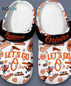 Soft & Comfortable Clogs Let’s Go Baltimore Orioles Slippers