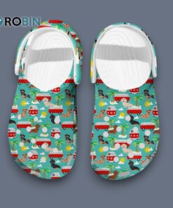 Soft Green Shoes Dachshund & VW Campervan Cool Crocs for Men, Women, Kid