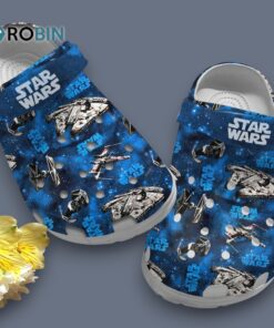 Star Wars Fighter Spaceship Blue Galaxy Classic Crocs