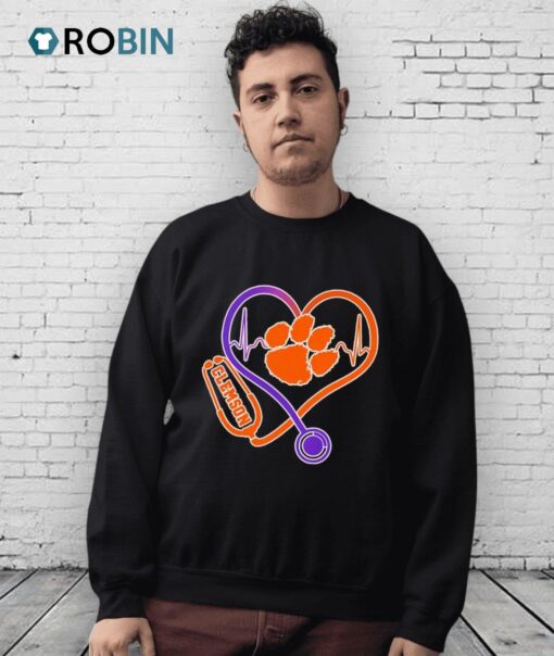Stethoscope Heart Clemson Tigers Shirt