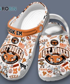 Stylish & Comfortable Get Hooked Texas Long Horns Clogs Shoes Stylish & Comfortable Get Hooked Texas Long Horns Clogs Shoes