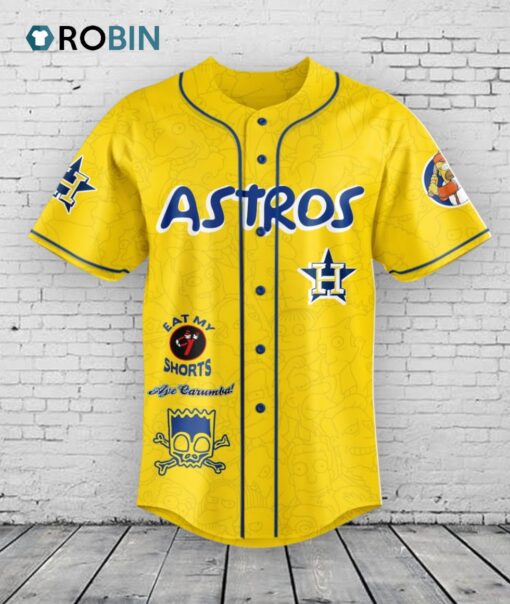 The Simpsons x MLB Houston Astros Limited Edition Baseball Jersey Shirt Style 2025