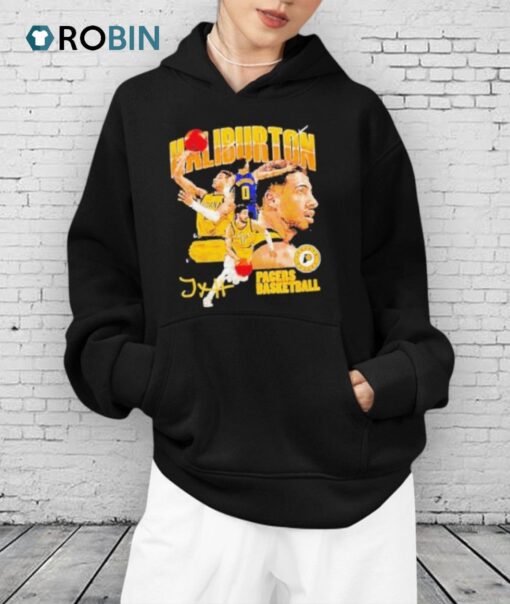Tyrese Haliburton Indiana Pacers Basketball Signature Collage Shirt