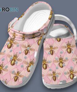 Vintage Pink Slippers Golden Bee Classic Crocs