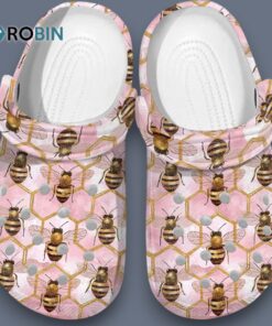 Vintage Vibe Bee Pattern Clogs Shoes For Kids & Adults