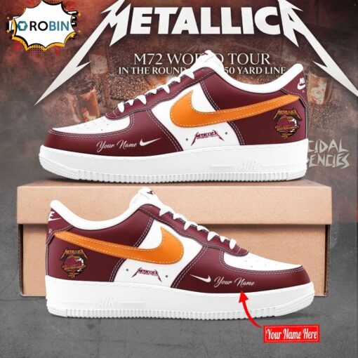 Virginia Tech Hokies x Metallica M-72 World Tour 2025 Personalized Air Force 1 Sneaker